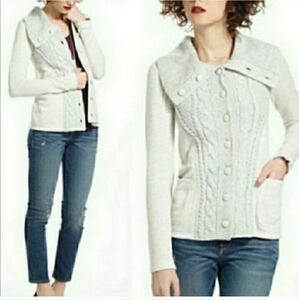 Anthropologie Saturday Sunday cream cable knit cardigan